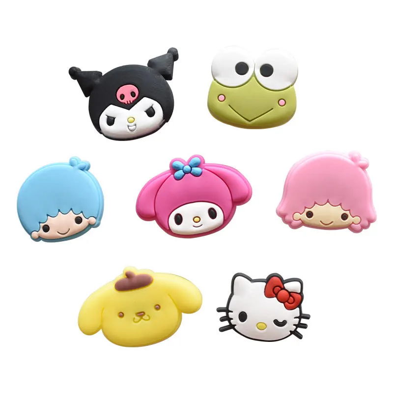 

New Sanrio Kuromi Keroppi Melody Cute Shoe Buckle PVC Croc Charms DIY Accessories Wholesale Cartoon Decoration Women Girls Gifts