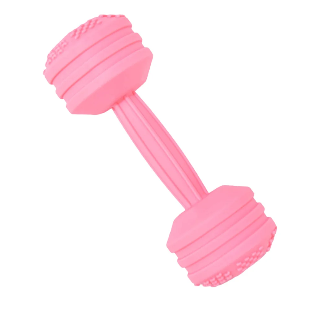 

1pc Baby Silicone Teether Dumbbell For Infant Gum Massage Soothing Rattle Teethers Toddler Safe Chewing Gift