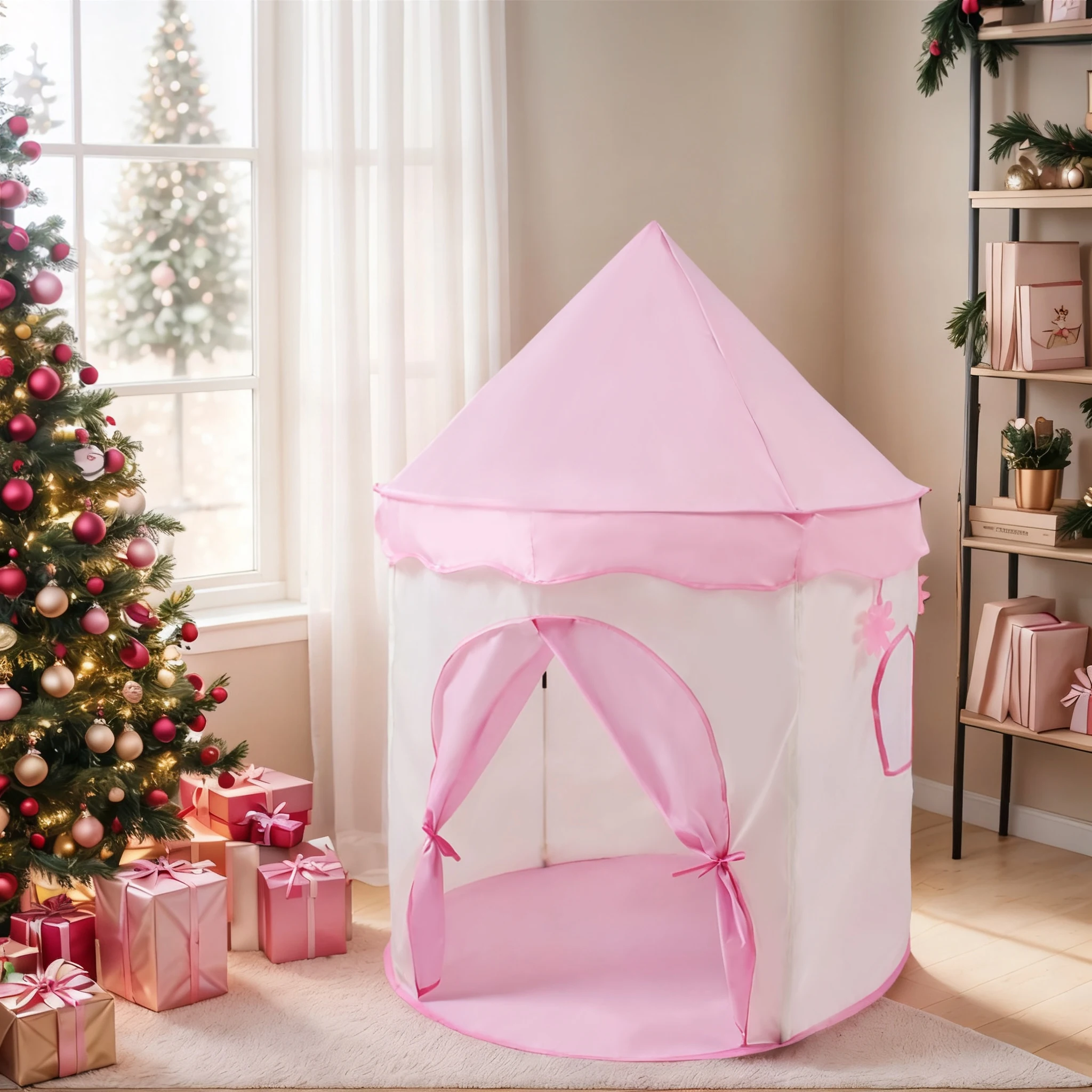[Rekreacja na świeżym powietrzu] Namiot do zabawy dla dzieci, duży zamek do zabawy w udawanie, zabawka w kształcie domku dla księżniczek z bajek, namiot do zabawy na świeżym powietrzu, zabawki na plażę i do trawy, prezenty świąteczne dla dzieci, prezenty na Boże Narodzenie i Halloween, akcesoria nie są dołączone