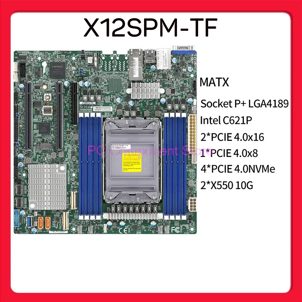 

Материнская плата для сервера Supermicro LGA-4189 DDR4-3200MHz 12V DC M-ATX