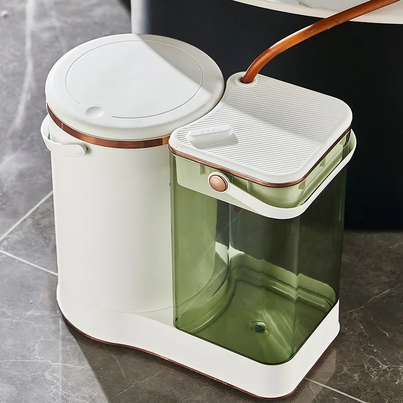 

Tea and tea residue bucket, tea table waste bucket, dry wet separation filter, hand-held storage bucket with lid, sealed bucket