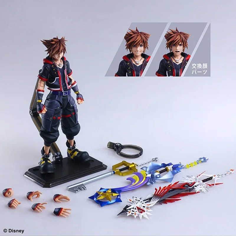 Kingdom Hearts Iii Game Toy Model Collection Square Enix Play Arts Modified Series Sora 2.0 Movable Figure Desktop Ornament Toy