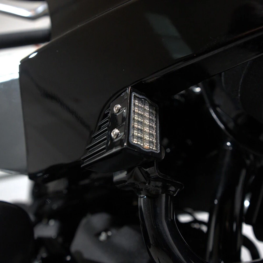 Motorcycle General Purpose LED Fairing Decorative Headlights Turn Warning Lights Tools For Harley Softail Low Rider ST El Diablo