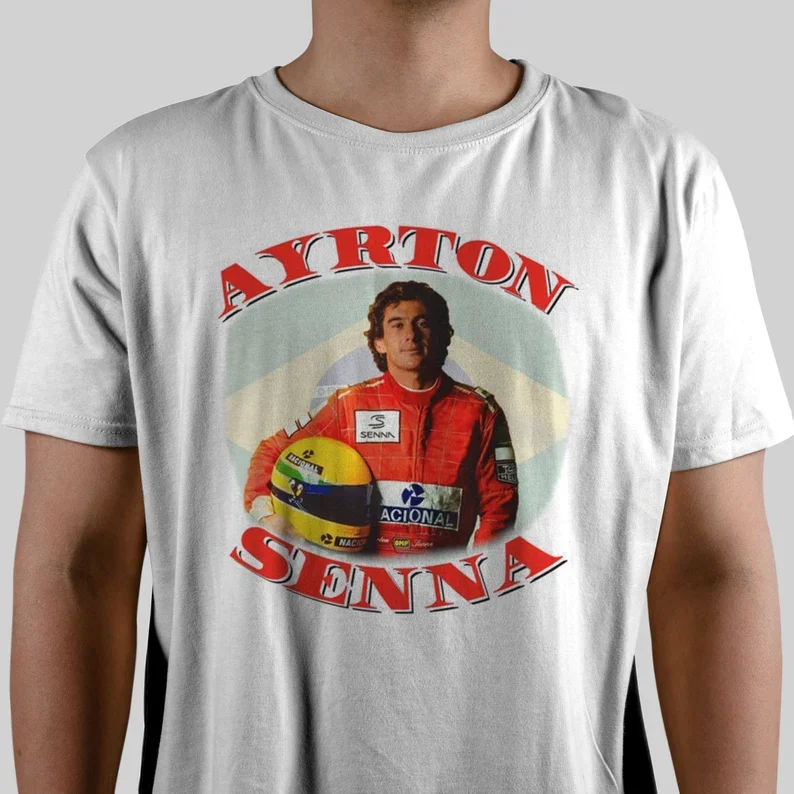 Ayrton Senna Lewis Hamilton Worn Style Formula One Racing Vintage 90s Bootleg Unisex T-Shirt, Racing Grand Prix F1 Tee