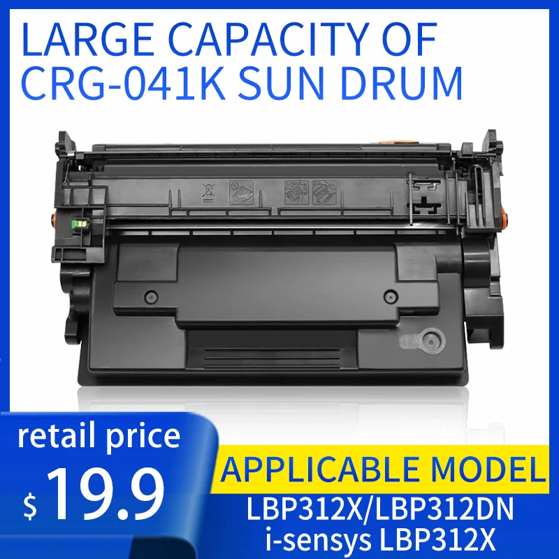 For Toner Cartridge for HP  CRG-041K  CRG-041HK  LaserJet Enterprise  LBP312x/LBP312dn Canon i-SENSYS LBP312x