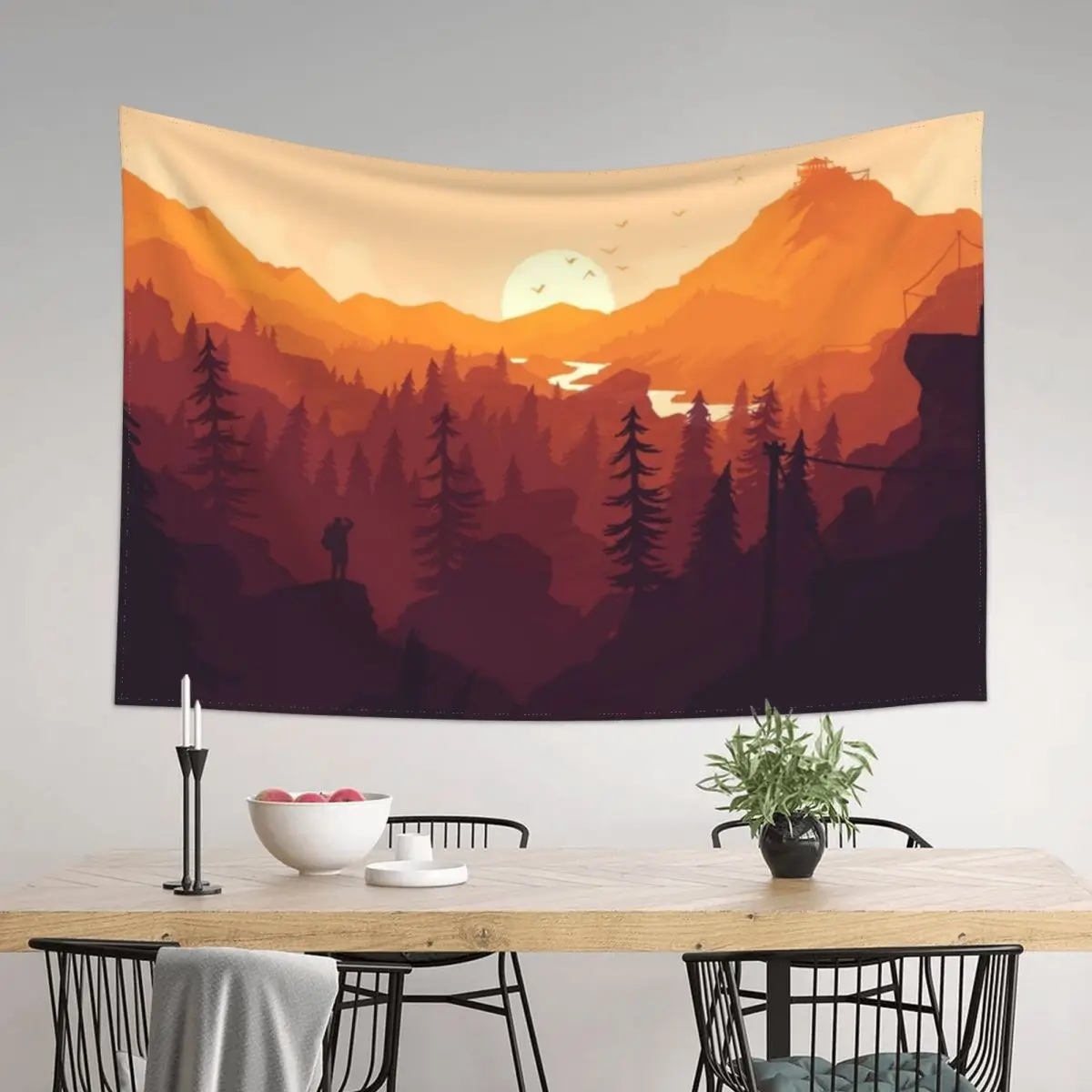 

Firewatch Art Design - 4k Tapestry Home Decor Aesthetic Wall Mural Carpet Wall Tapestry