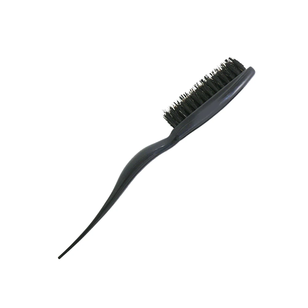 

Natural Black Boar Bristle Hairbrush Thin Long Handle Comfortable Grip Salon Hair Styling Teasing Comb Professional Hair Tool