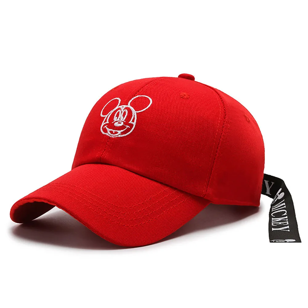 Disney Mickey berretti da Baseball Unisex ricamo Cartoon cappelli da sole regolabili primavera tinta unita berretto da Baseball studenti cappelli