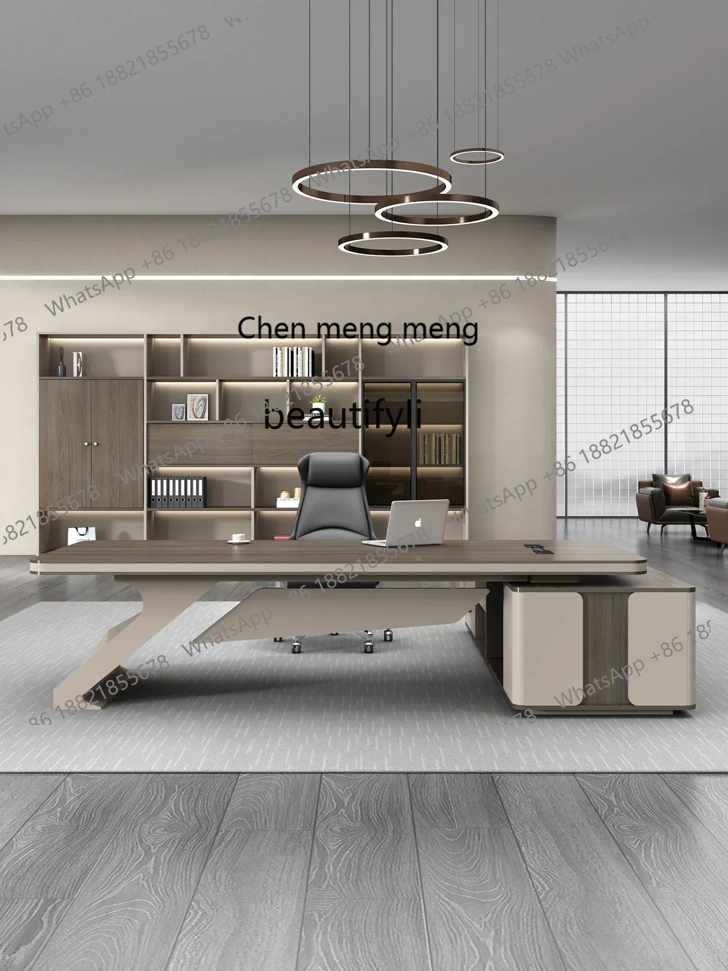 H134 Simple Modern Light Luxury Boss Desk Chairperson's Desk President's  Office Desk