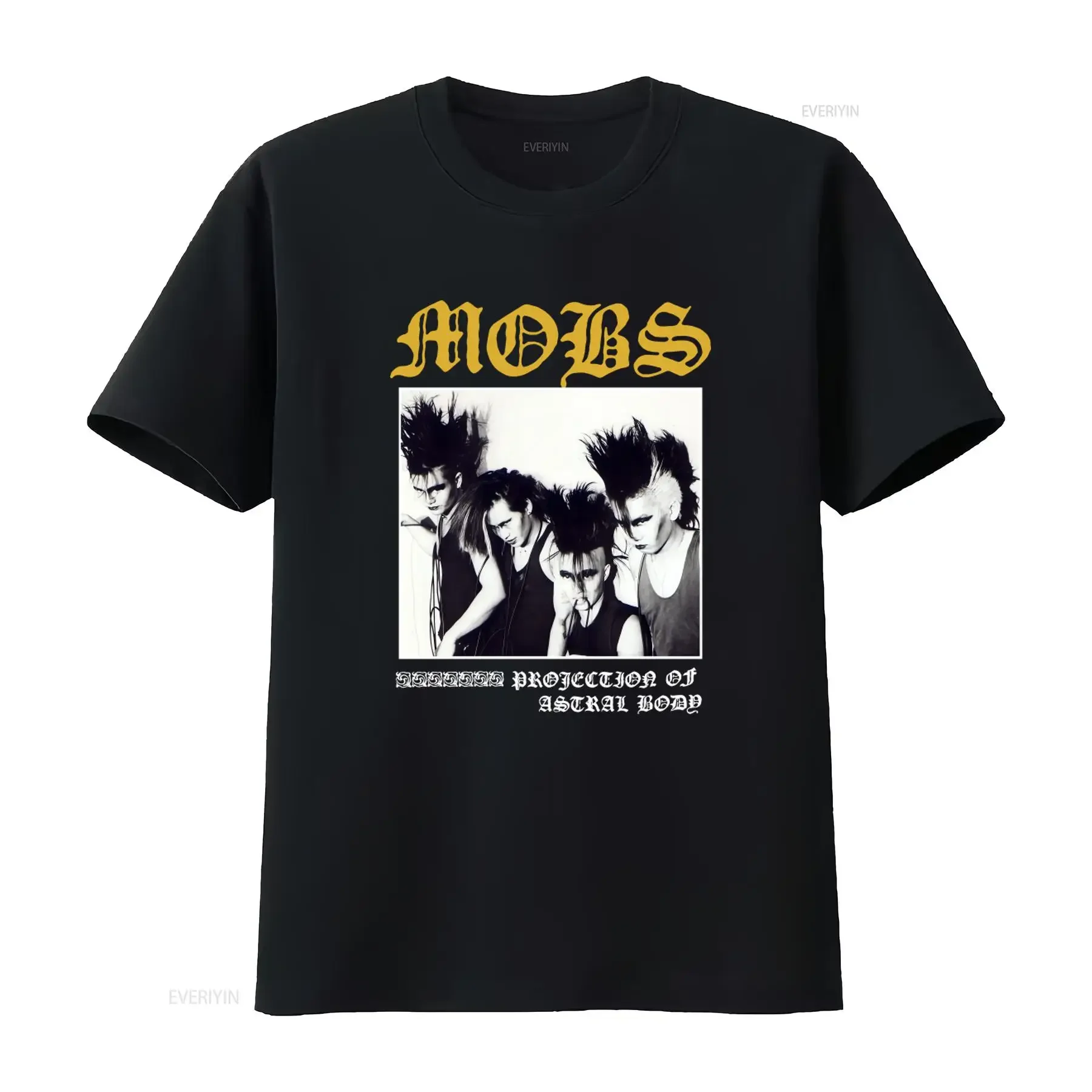 Mobs T Shirt Projection Of Astral Body EP Japanese Punk Hardcore Crust Band Print GISM Gauze The Stalin Death Side Confuse