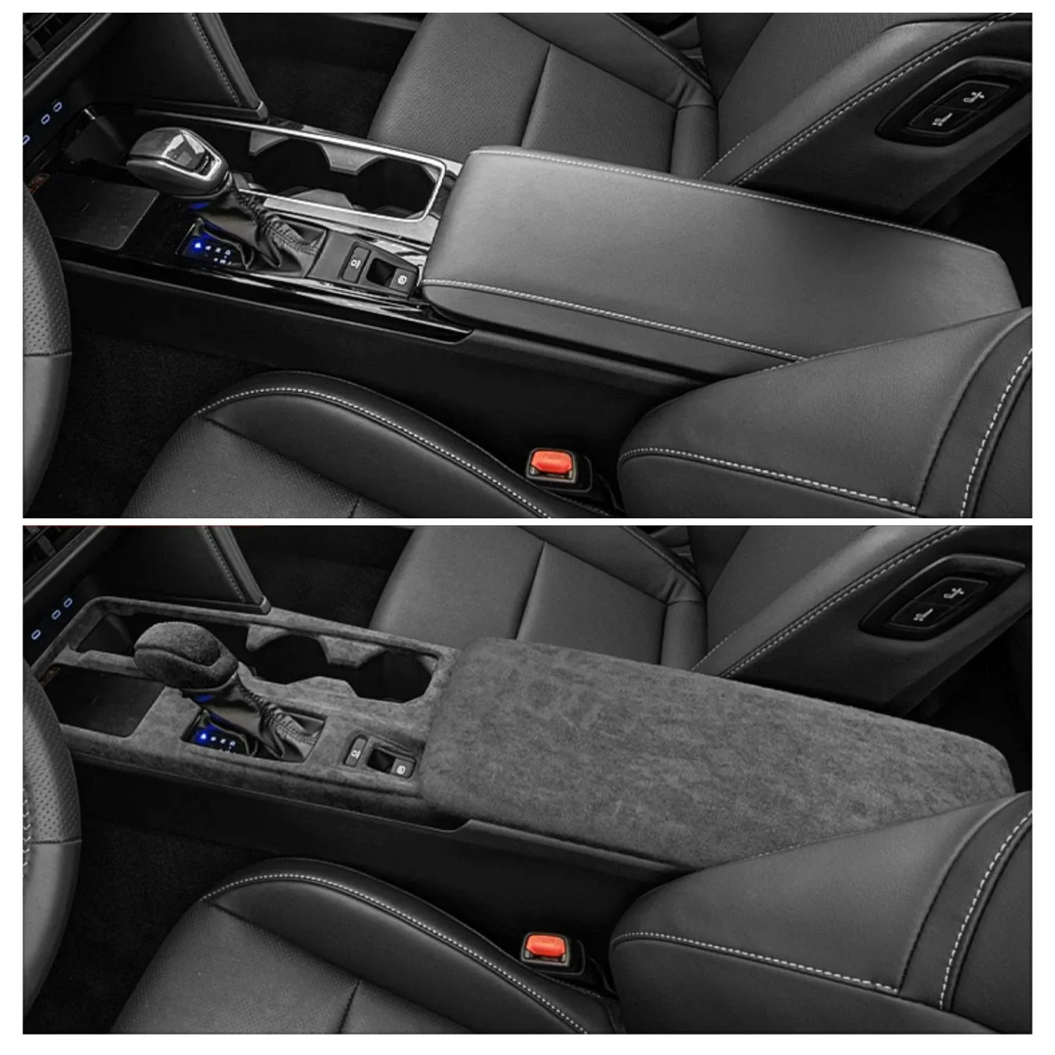 

Suede Fabric Overlay Cover Car Interior Trim for Toyota 9th CAMRY 2024 2025 Gearshift Cover Armrest Box Window Buttons