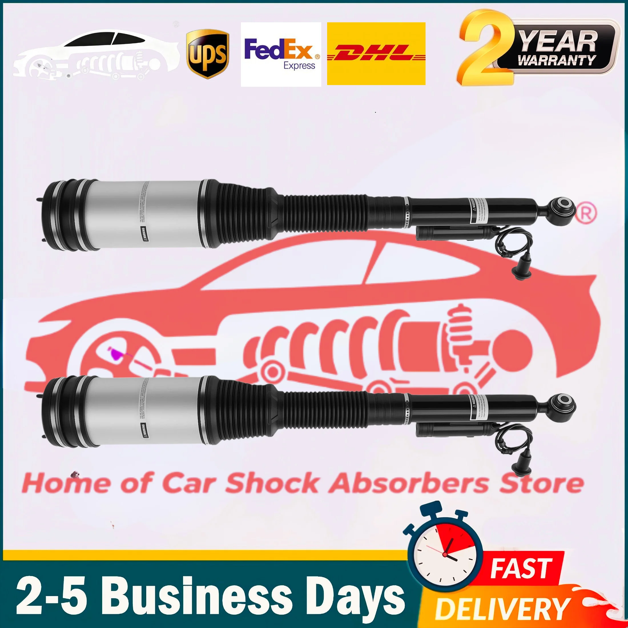 

Pair Rear Air Suspension Struts Fit Mercedes Benz W220 S430 S500 S600 S55 65AGM RWD 4Matic 2000-2006 2203205013 220320501388
