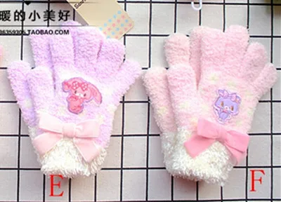 Bonbonribbon Mewkledreamy Winter Gloves for Girls Kids Cartoon Anime Cat Cute Kawaii Gloves