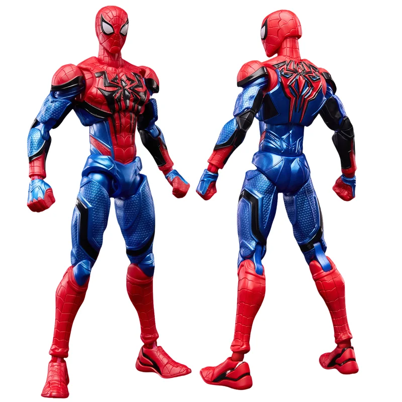 BLOKES Miguel O'Hara Spider-Man Venom Beyond-versie Action Figure Beweegbaar model Assemblage Speelgoed Desktop Ornament Verjaardagscadeaus