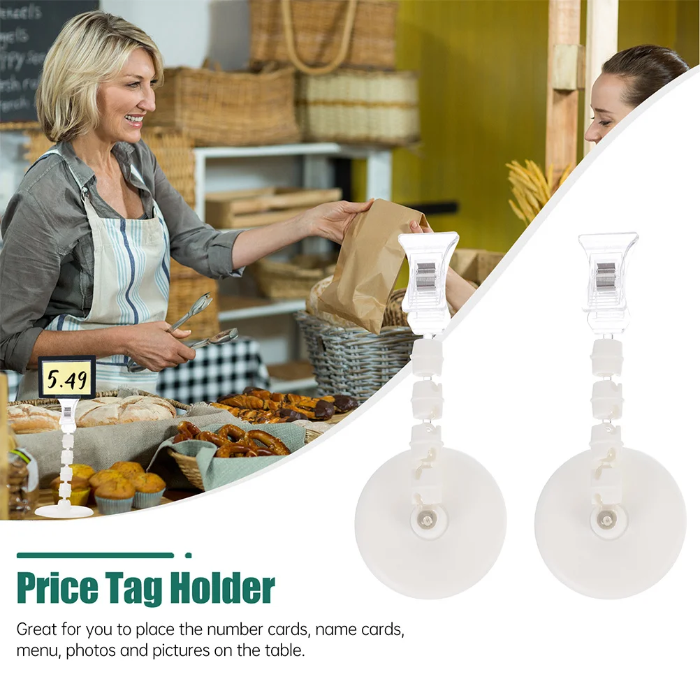 3 قطعة حامل الملصقات كليب البلاستيك قوي قطب شارة السعر عرض موقف سطح المكتب التسمية الرف للإعلان علامة القائمة سوبر ماركت