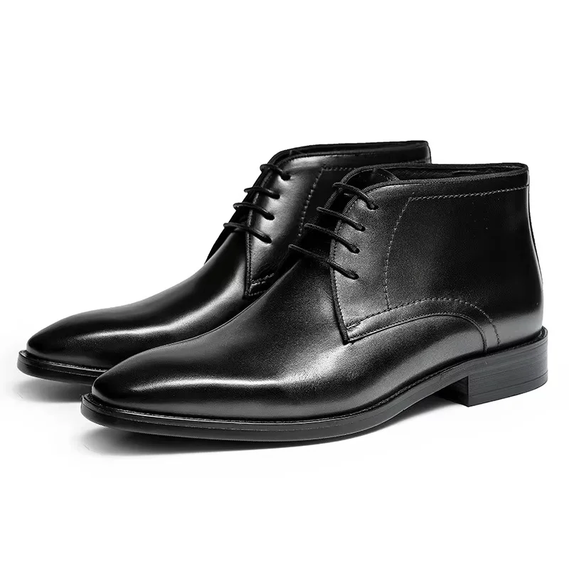 Italian Mens Ankle Chelsea Boots Luxury Genuine Leather Handmade Comfortable 2026 Autumn Fashion Retro Dress Social Shoes Man 42