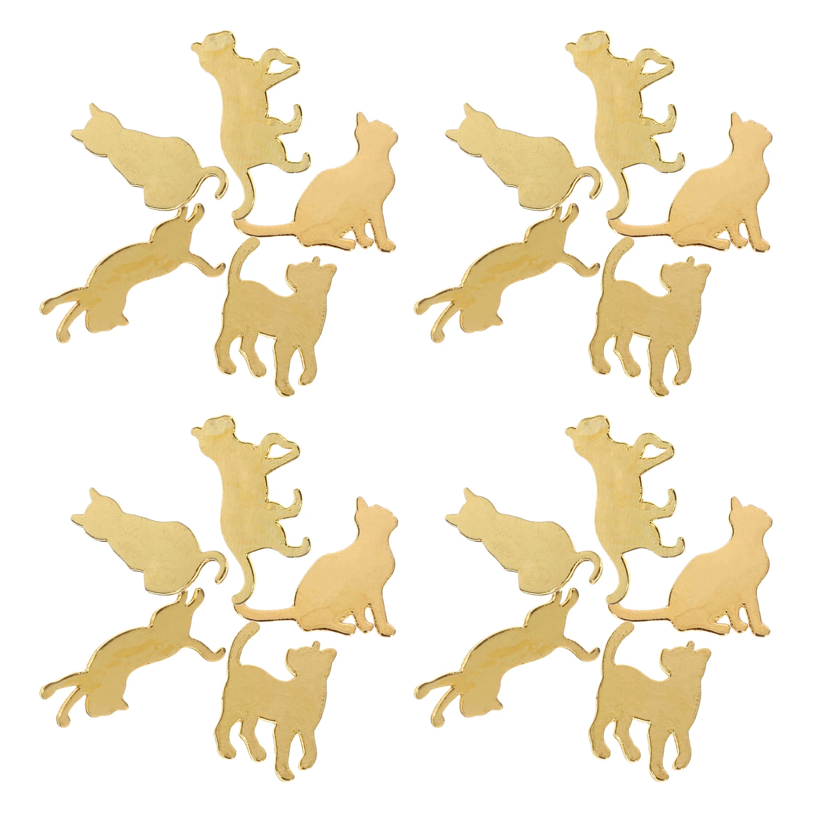 

60pcs Metal Accessories Jewelry Making Cute Cat Charms Lightweight Durable DIY Craft Resin Fillers Bracelets Earrings Keychain
