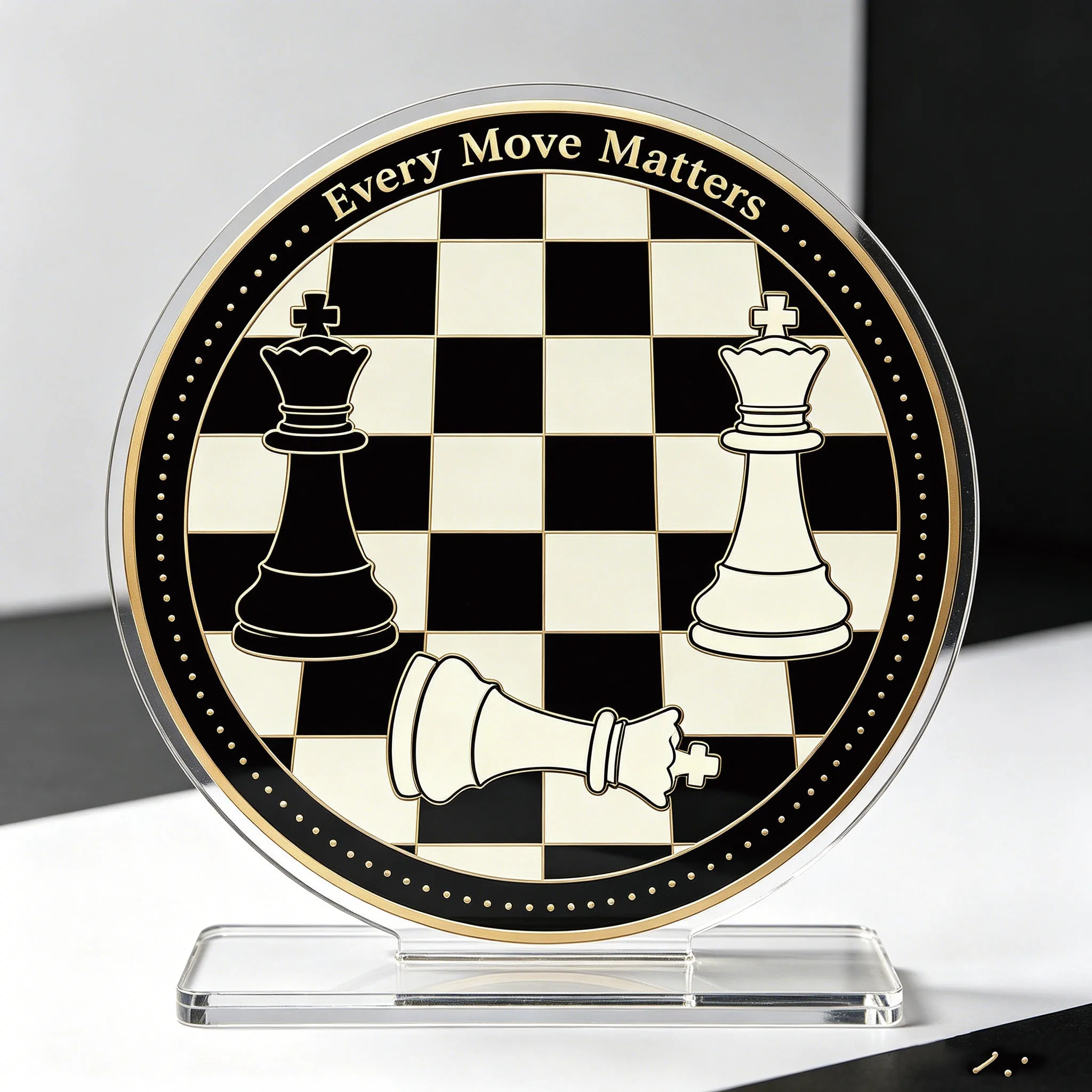 1PC Chess Acrylic Plaque is Suitable for Giving Friends Holiday Gifts