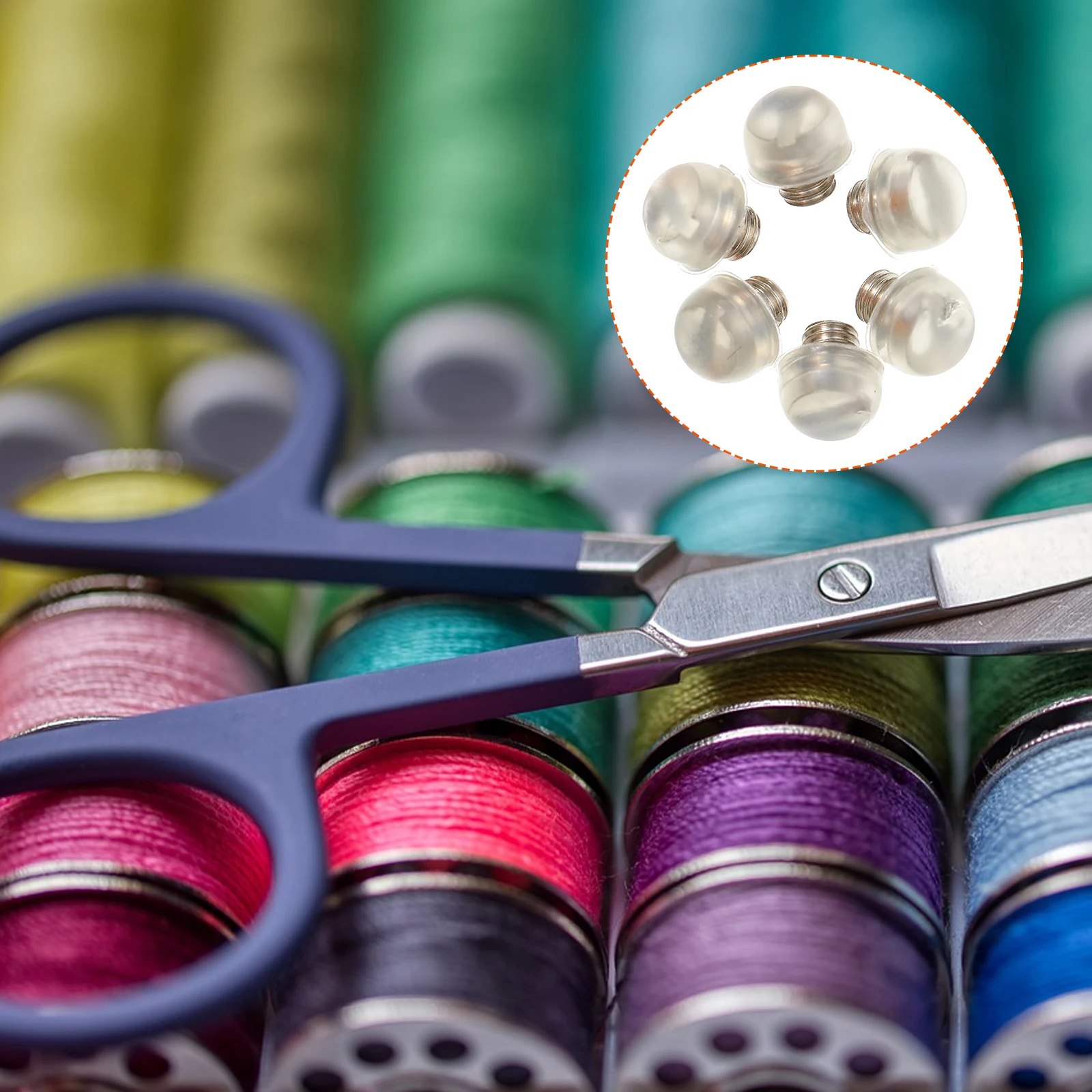 

6pcs Pet Scissors Silencers Haircutting Shear Accessories Replacement Mufflers Dog Grooming Metal Bumpers Scissors