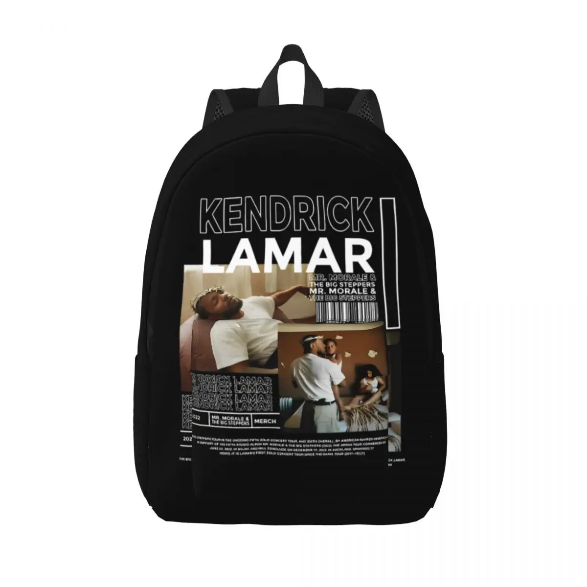 Kendrick Lamar Hip Hop Rapper Cool Backpack Durable High School Work Daypack for Men Women Laptop Canvas Bags