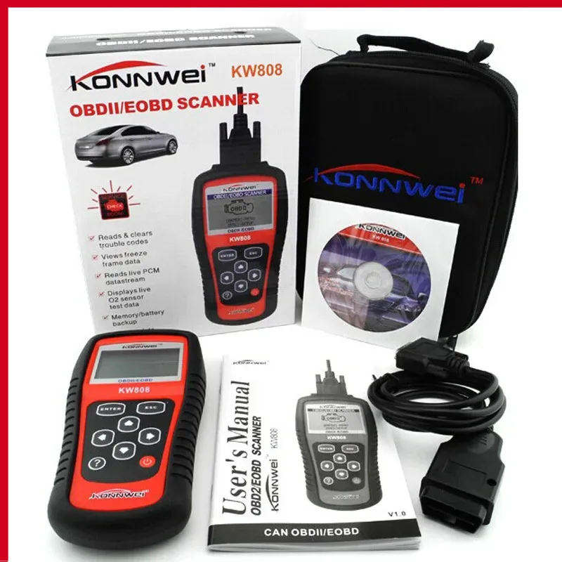 KW808 Universal Auto OBDII EOBD Codeleser-scanner OBD2 Diagnose Scan-werkzeug OBD II 2 PK Maxiscan MS509 ODB ODB2 Scaner