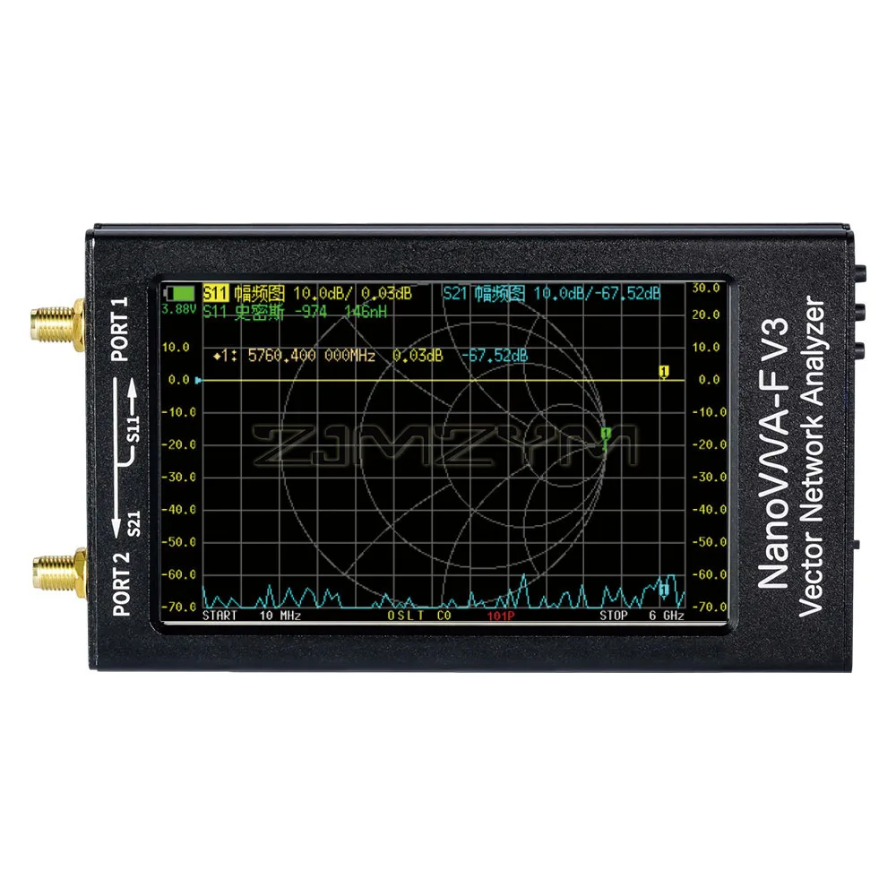 Imagem -03 - Nanovna-f Vector Network Analyzer Handheld Antena Medidor Tester Swr Multiband Tester hf Vhf Uhf v3 4.3 1m6ghz