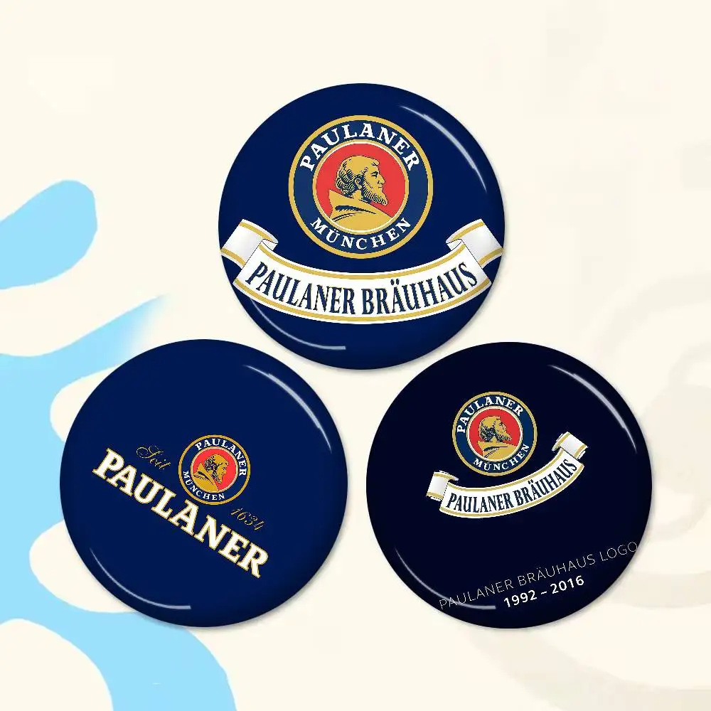 German Beer P-Paulaners Anime Brooches Cute Cartoon  Badge Jacket Jeans Lapel Pin Gift Accessorie