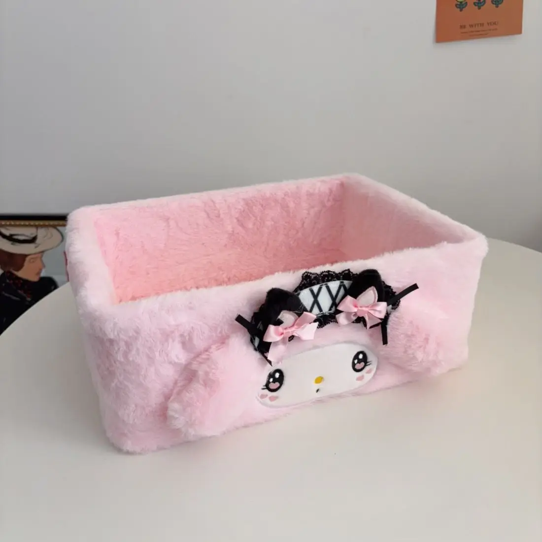 Sanrio Anime paniers de rangement étui Kuromi ma mélodie Hello Kitty conteneur de rangement de bureau étudiant fille boîte de rangement décor à la maison