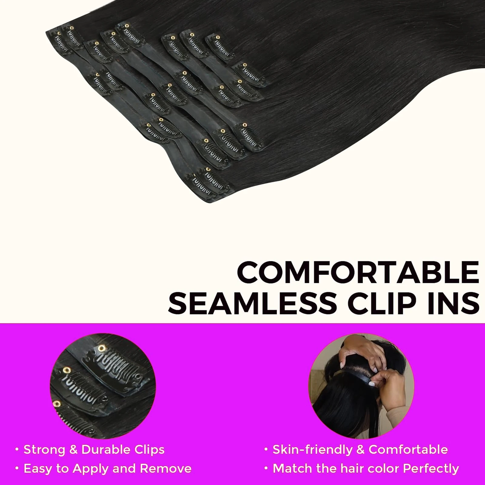 Extensión de cabello humano con Clip recto, 120 g/juego, extensión de cabello con Clip recto, extensión de cabello con Clip brasileño de cabeza completa para mujeres