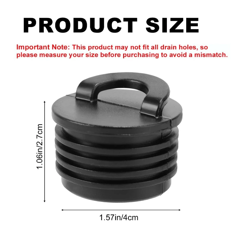 4 Pack Universal PVC Rubber Drain Plugs for Kayak Canoe Dinghy Boat Marine Boat Accessories Water Stopper Sealing Plugs view 3