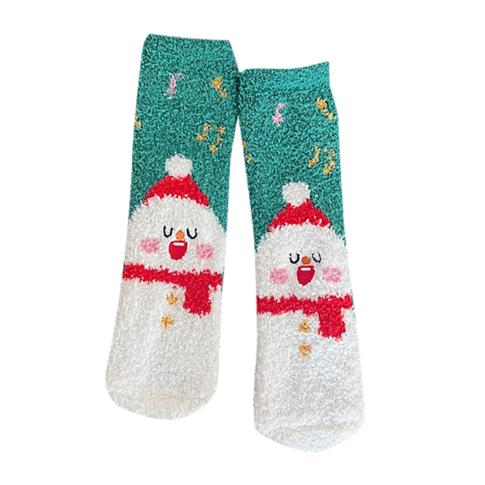 Coral Velvet Socks Women's Christmas Socks Do Not Lose Hair Thickened Plush Warm Lovely Month Sleeping Socks Home Floor Socks ﻿