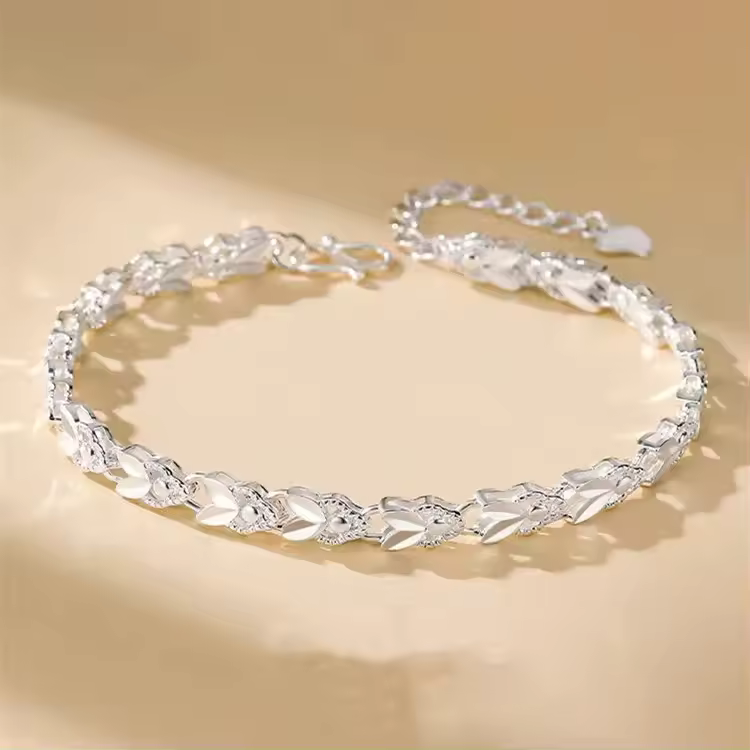 Fine 925 Sterling Silver Noble Nice Chain Solid Bracelet for Women Men Charms Party Gift Wedding Fashion Jewelry Hot Model - Image 7