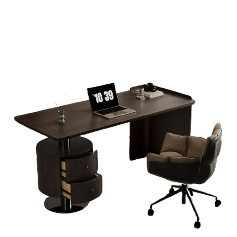 Cheap Storage Office Desk Height Brown Modern Home Computer Office Desk Gaming Study Writing Escritorio Oficina Furniture