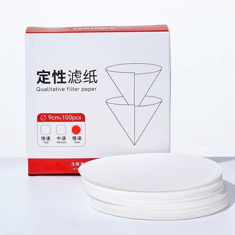 

100 PCS Qualitative filter paper laboratory round slow fast medium speed engine oil test paper double circle large filter paper