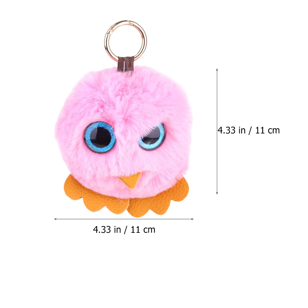 سلسلة مفاتيح كرة الشعر الإبداعية حلقة رئيسية حامل مفاتيح فريد لحقيبة مفاتيح الديكور هدية صغيرة للنساء الفتيات رائعة #2