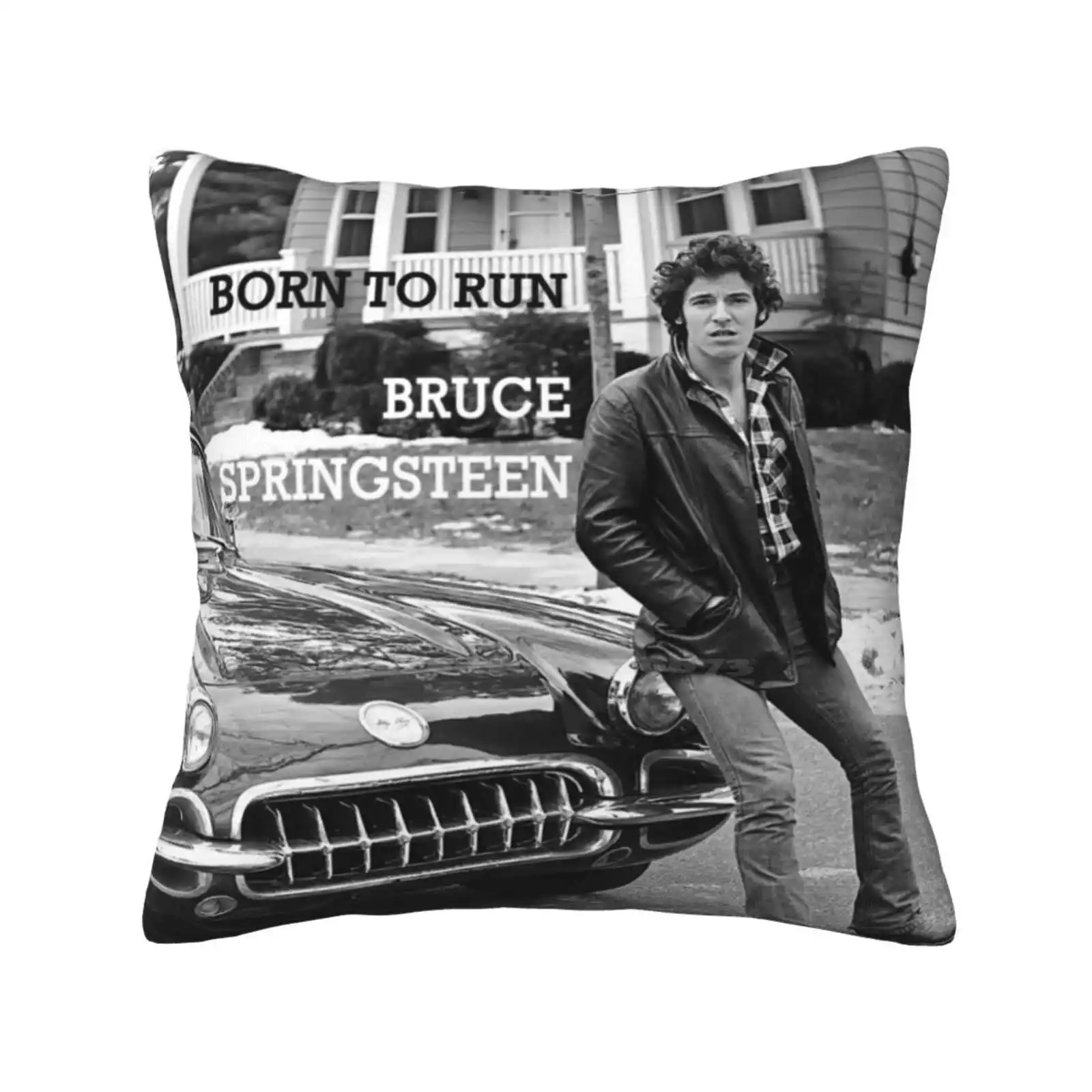 Born To Run ( Hq ) 2 Funny Cute Decor Square Pillowcase Bruce Music And Roll Folk The Boss E Street Band New Born In The Usa