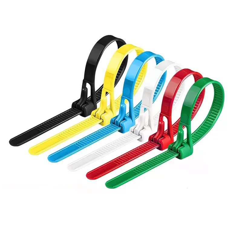 200Pcs Reusable Cable Ties Cable Lock Loop Nylon Ties Removable Recyclable Mixed Colours Cable Ties