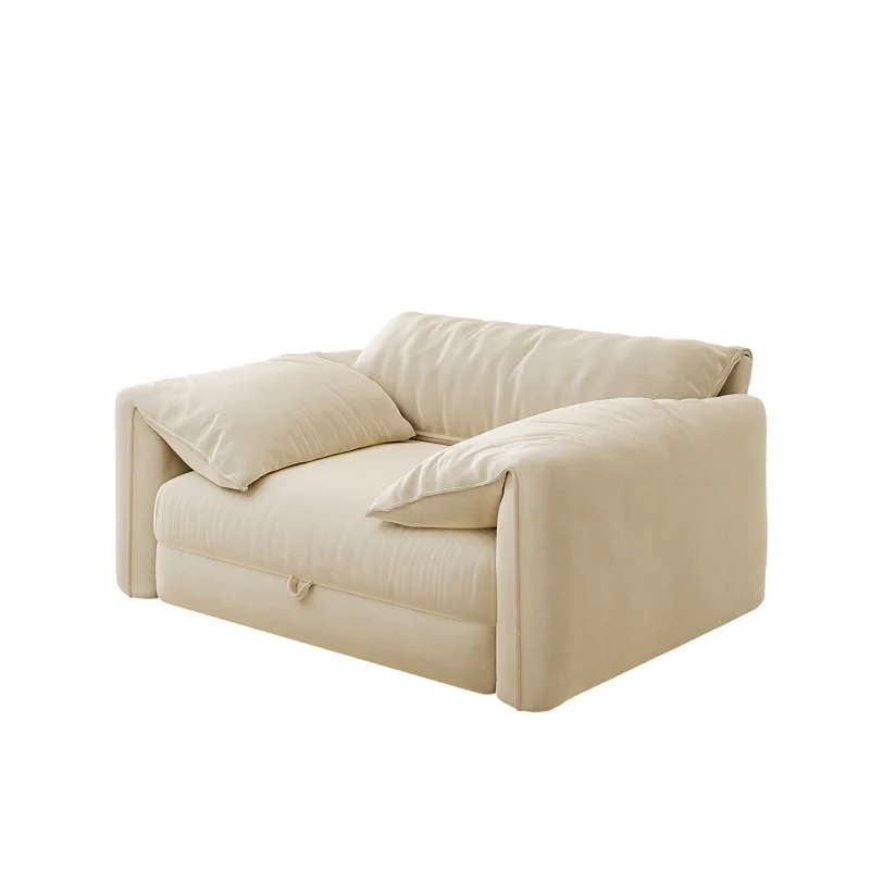 

Cream wind, push-pull integrated foldable size multi-functional sofa bed