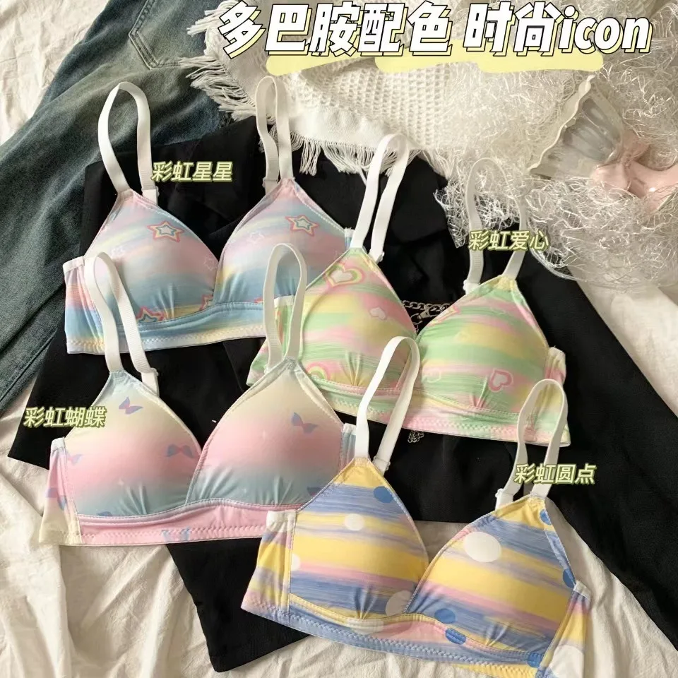 Color Dopamine Trackless bra Thin underwire bra for girls