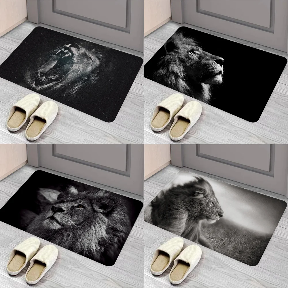 

Animal Lion Entrance Door Mat Washable Non-Slip Living Room Sofa Chairs Area Mat Kitchen Welcome Doormat