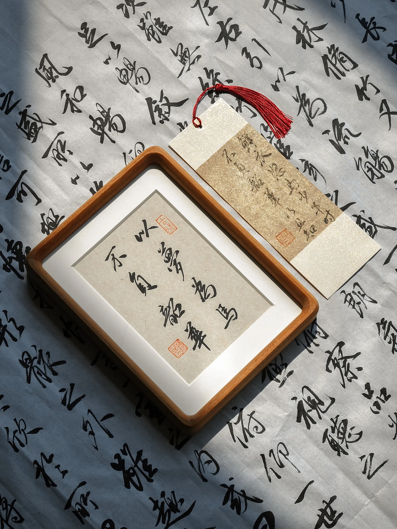 Calligraphy Ornaments Handwritten Authentic Calligraphy and Painting Zen Office Desktop Decorative Painting Table Customization