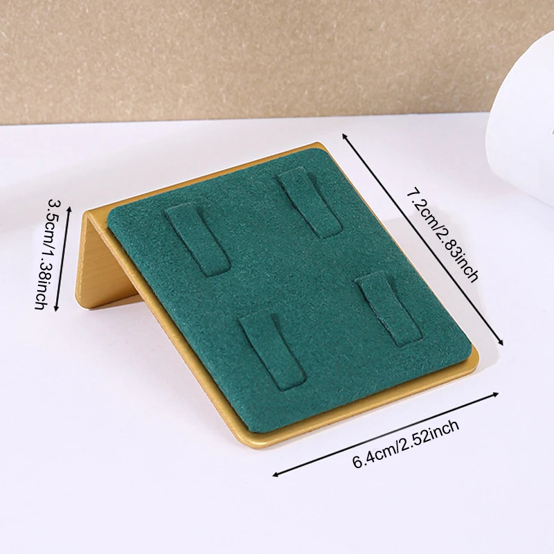 Light Luxury 4 Slots Ring Display Stand Metal Finger Rings Bangle Jewelry Storage Holder Store Showcase Jewellery Shooting Props