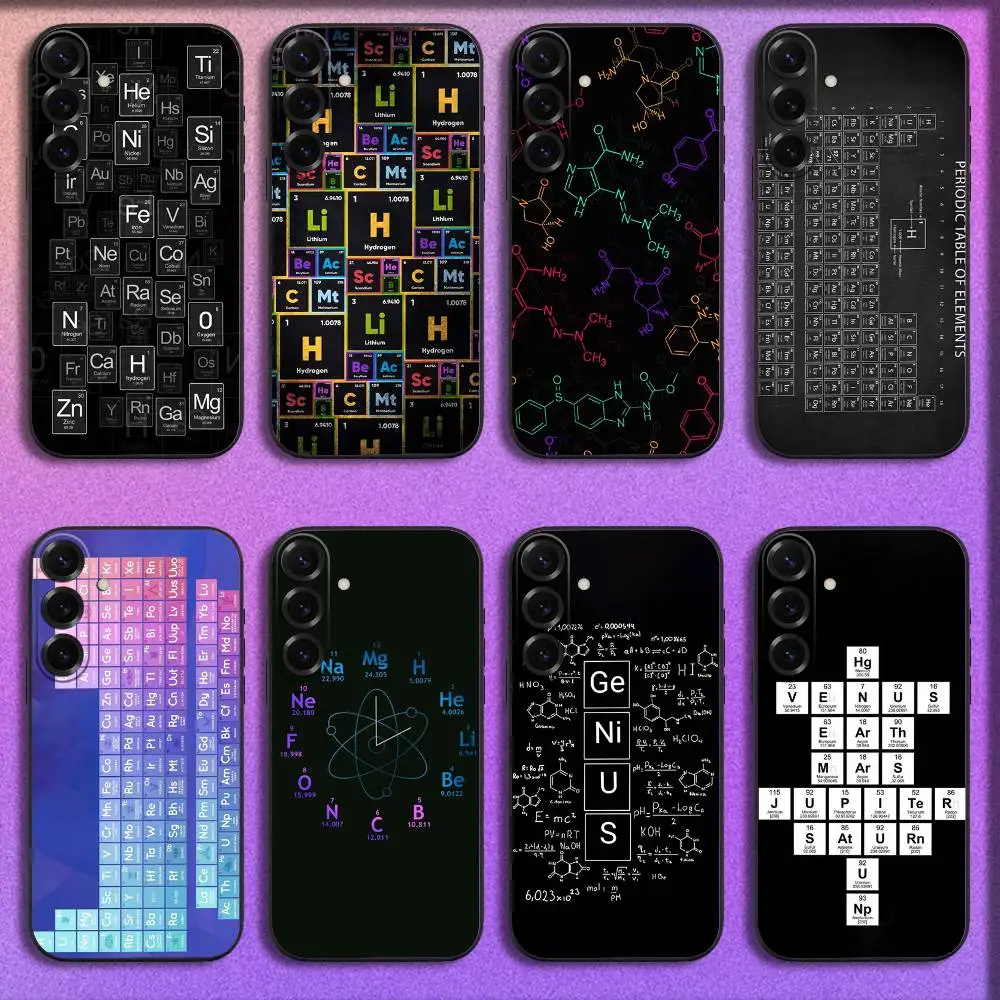 

Chemistry Periodic Table Phone Case For Samsung S25,S24,S21,S22,S23,S30,Ultra,S20,Plus,Fe,Lite,5G Black Cover