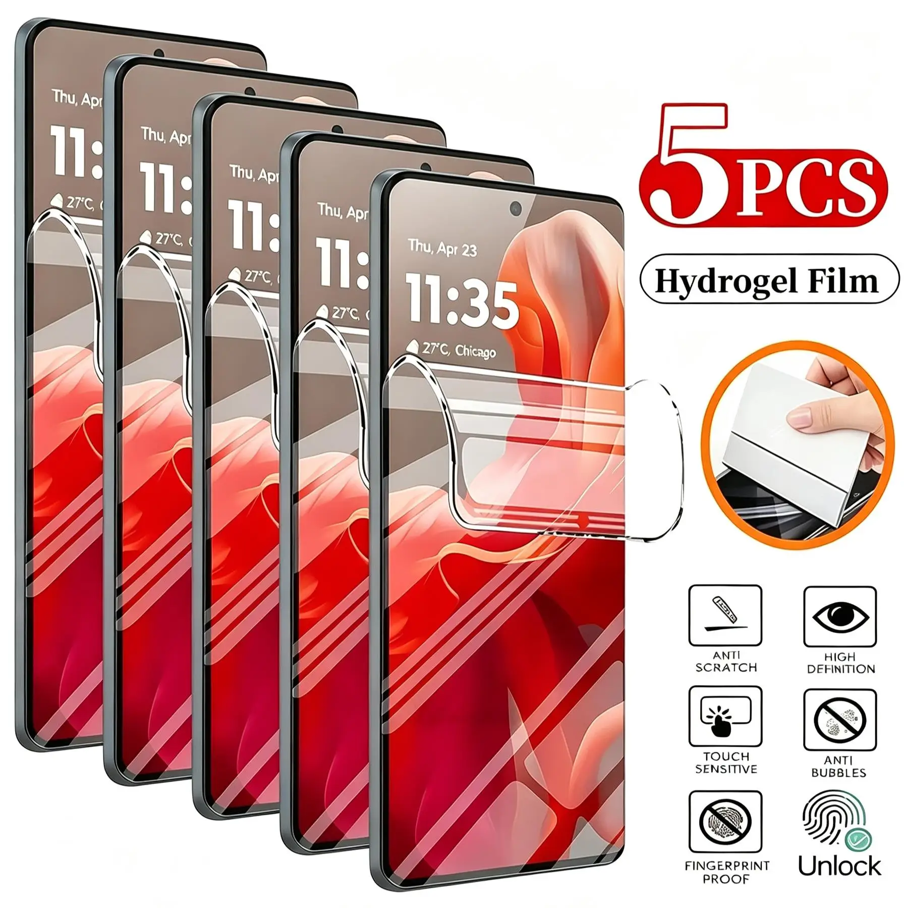 1-5 Stück HD Hydrogel-Folie für Motorola Edge 60 50 70 Fusion 60 Pro 60S 50 Ultra Moto G96 G86 G85 G84 G75 G56 Weicher Displayschutz