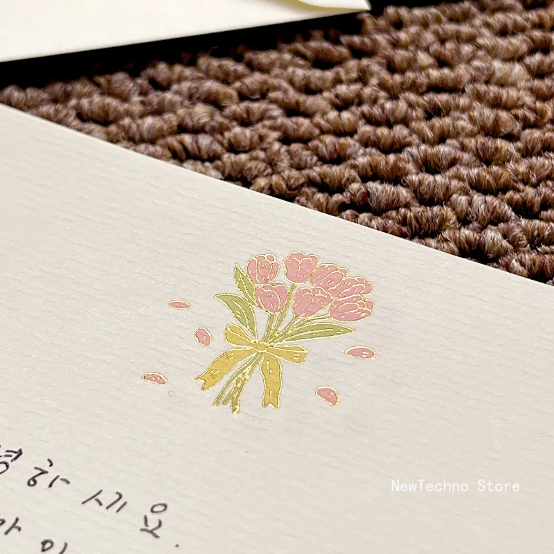 Envelope set romantic planner message greeting card (4 Letter papers and 2 Envelopes)