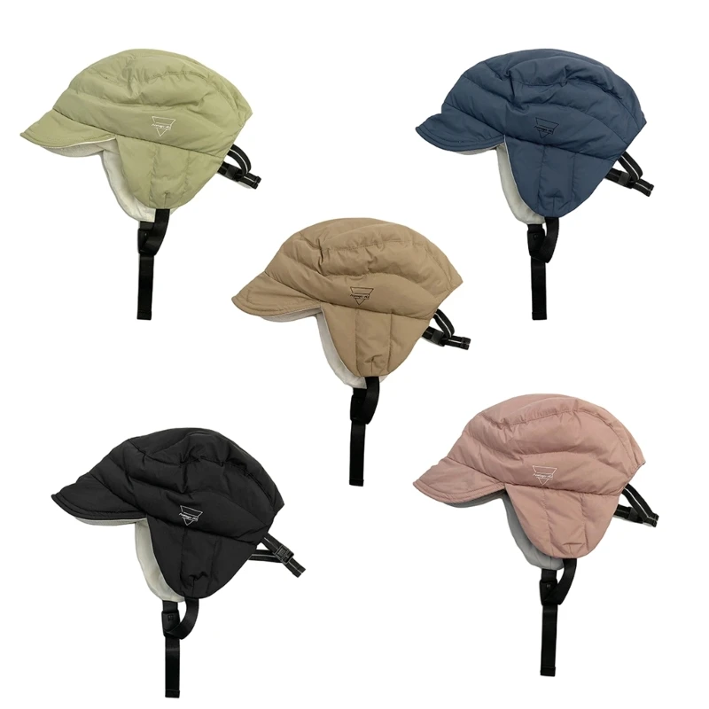 

Thickened Bucket Hat Windproof Warm Ear Flap Hat Cold Weather Soft Pullover