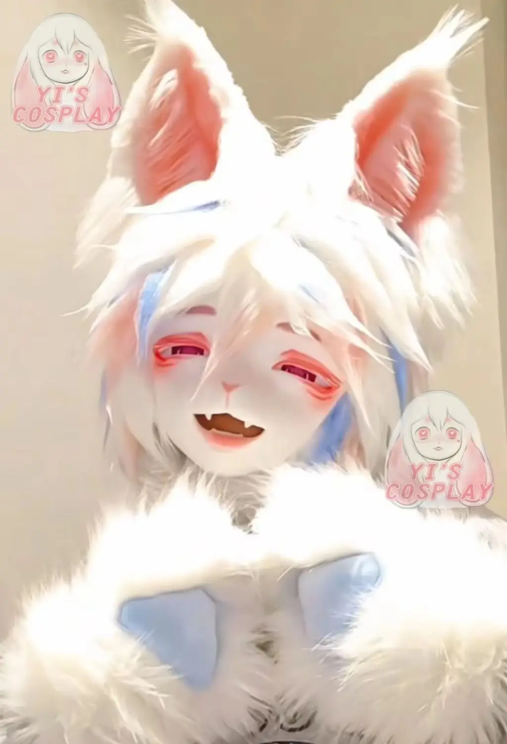 Yis تأثيري مخصص فروي رئيس Kigurumi رئيس تأثيري كيمونو Fursuit اليدوية سماعات الوحش مخصص Fursuit كيمونو رئيس