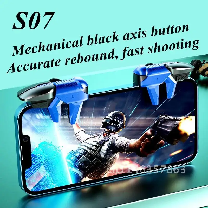 

Mobile Phone Game Trigger S07 for PUBG Gaming Controller L1 R1 Alloy Key Button Gamepad Joystick Aim Shooting for IPhone Android