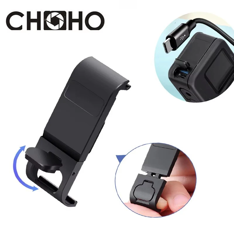 For GoPro 9 10 11 12 13 Aluminium Side Cover Alloy Rechargeable Replacement Battery Lid Door Cover For Go Pro Hero13 Accessories