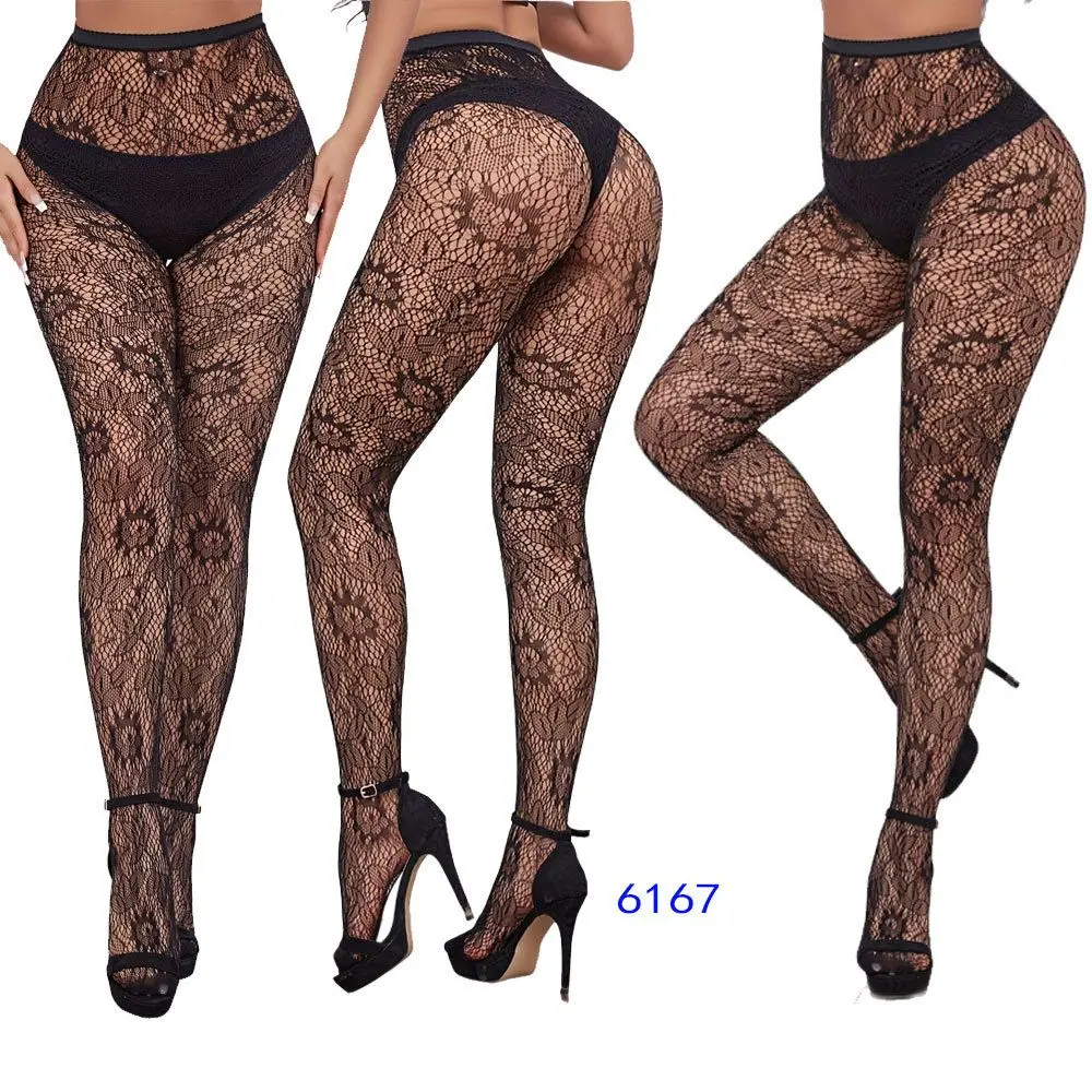 Classic Tights Lolita Hollowed Out Lace Mesh Bottomed Pantyhose Women Socks Japanese Girls Gothic Punk Retro Stockings 6154-6192